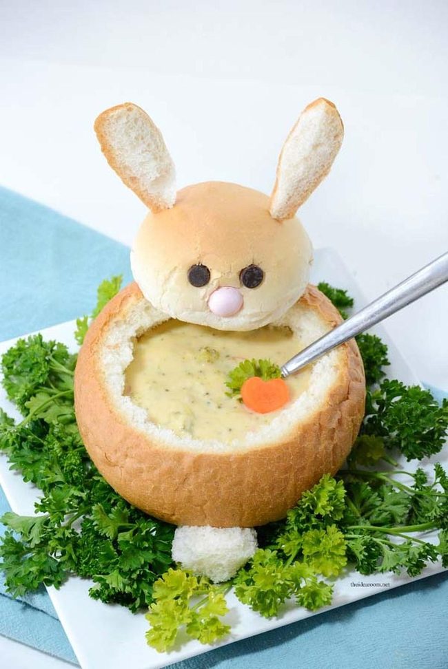 Edible Bunny Bread Bowls For Soup