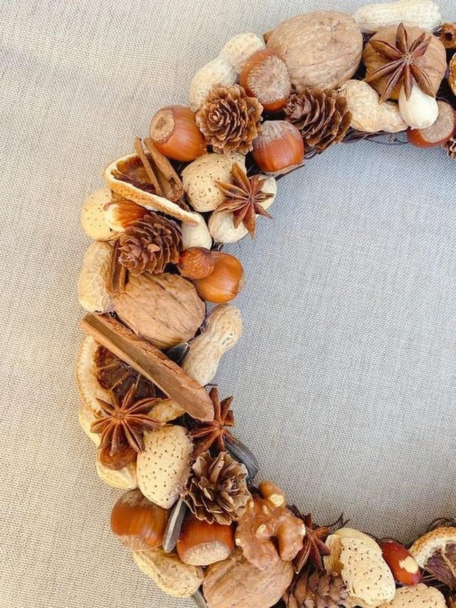 Natural Elements Wreath Brown Textures