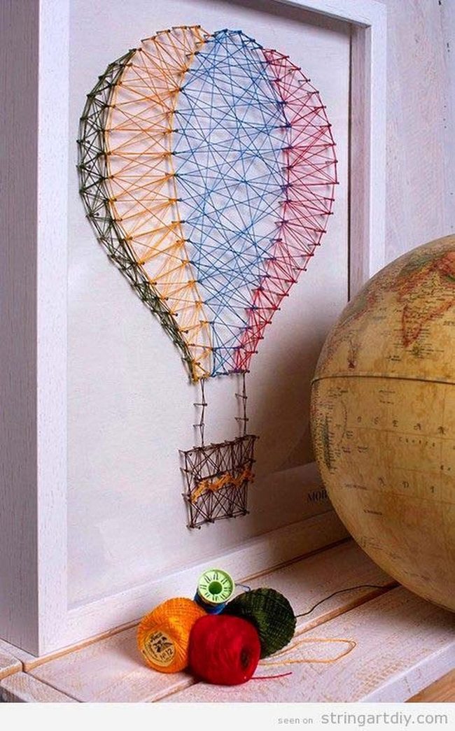 String Art Balloon Takes Flight