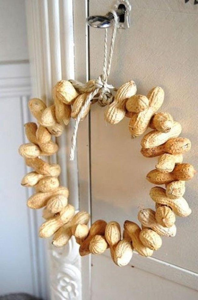 Peanut Shell Door Wreath