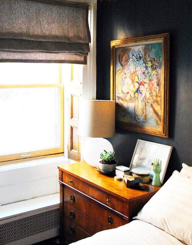 Dark Walls Meet Warm Wood