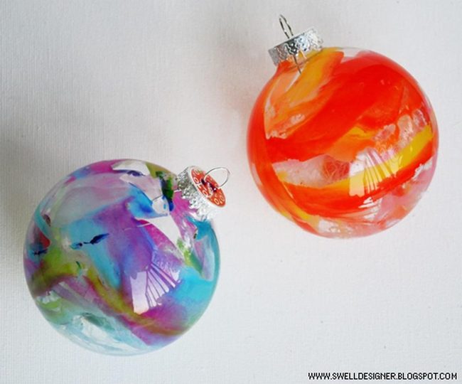 Fiery Glass Spheres With Silver Tops