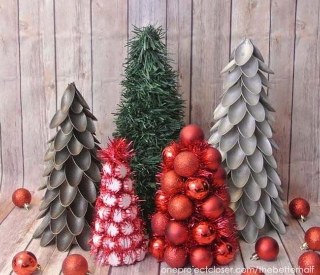 Spoon Cone Trees Metallic Brown
