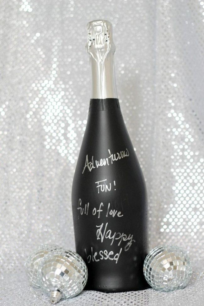 Silver Disco Ball Party Bottle