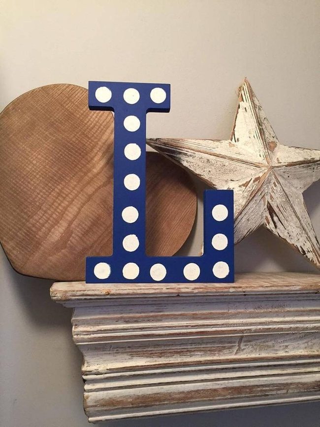 Wooden Letter Statement Piece