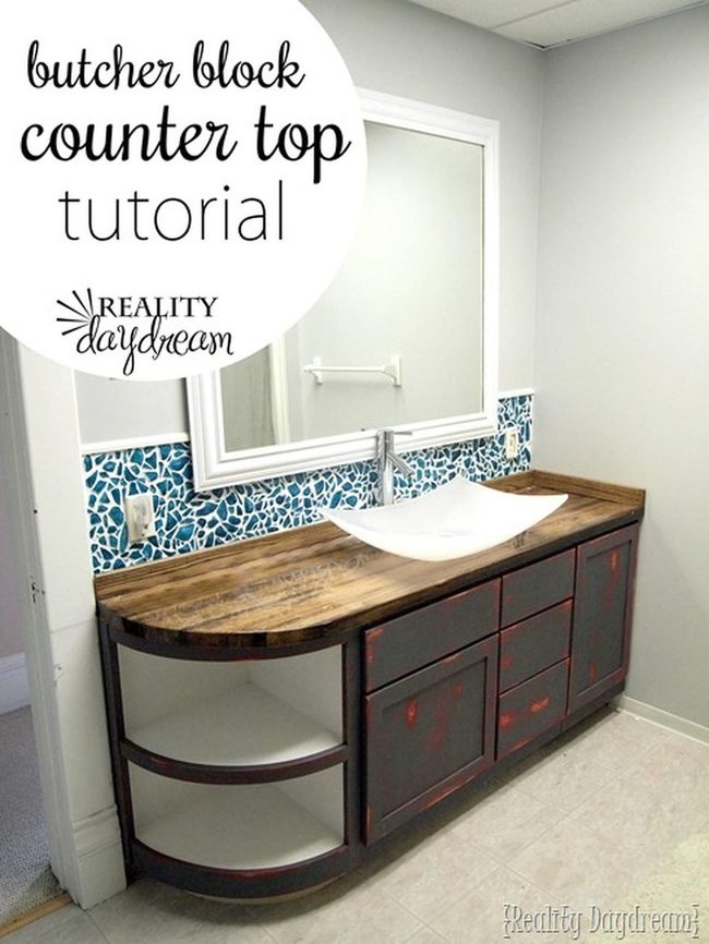 Butcher Block Meets Electric Blue
