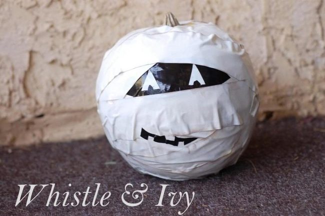 Mummy Pumpkins White Wrapped