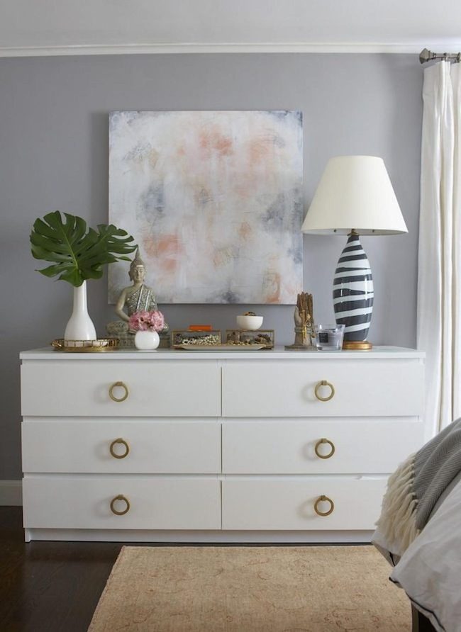 Pink And Gray Abstract Wall Art
