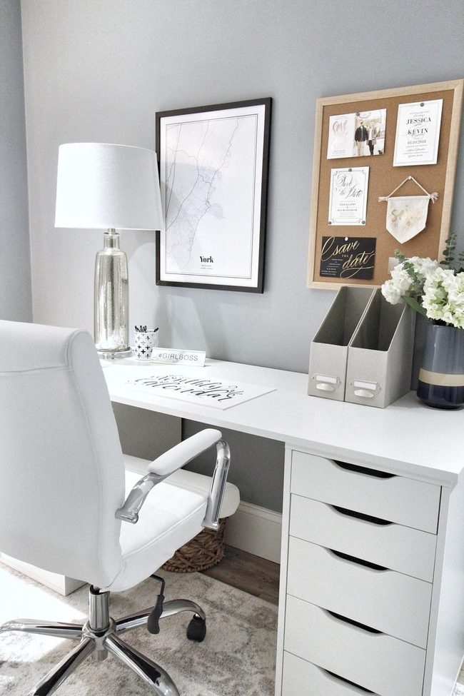 Gray And White Professional Workspace
