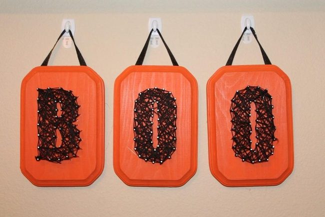 Orange And Black Halloween Wall Boards