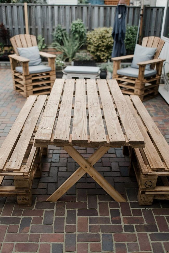 Stacked Pallet Platform For Lounging