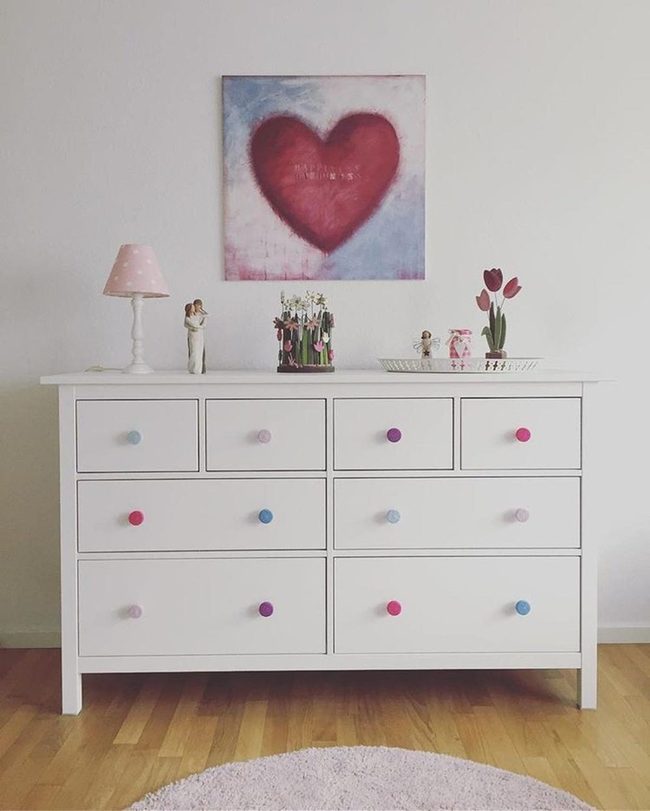 Ceramic Knobs White Dresser Pop