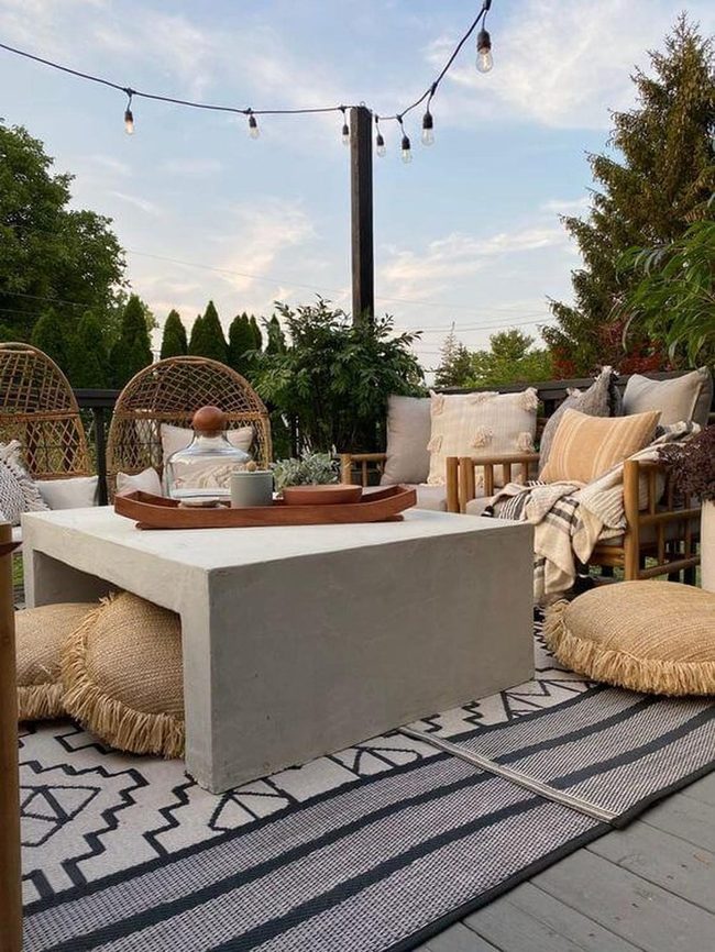Concrete Table Garden Retreat