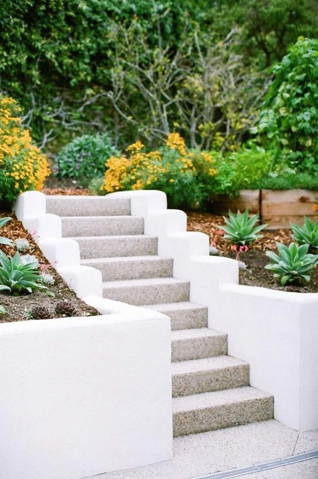 Stone Pathway Through Living Garden