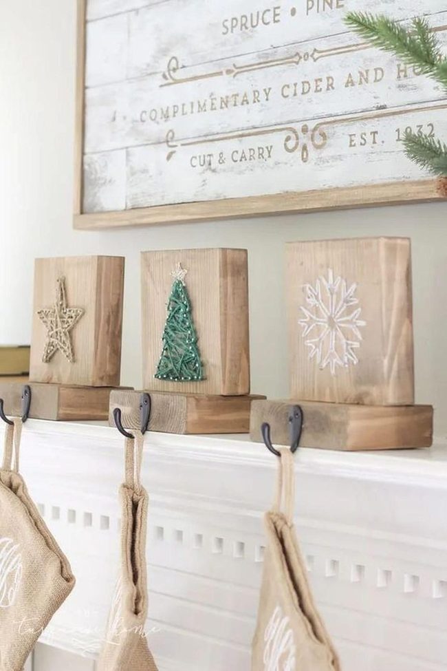 Hand-Strung Wood Stars