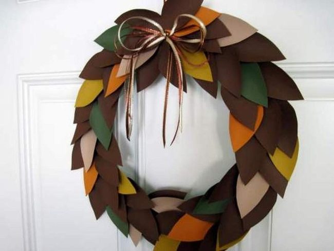 Layered Leaves In Autumn Tones