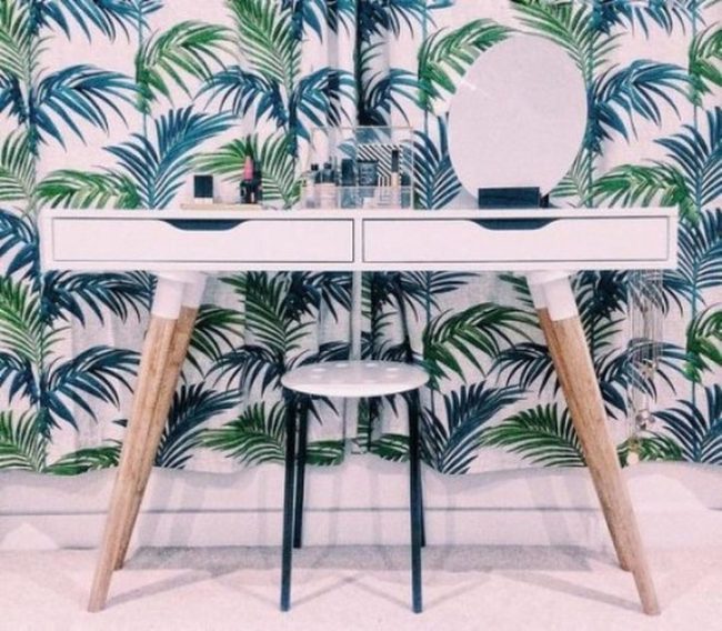 Tropical Palm Vanity Mirror