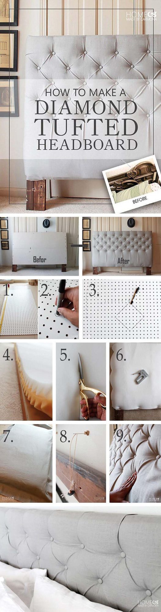 Diamond-Puffed Bedroom Transformation