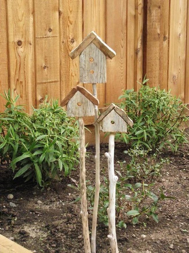 Reclaimed Wood Birdhouses For Gardens