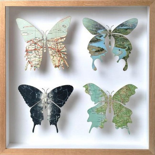 Winged Geography In Emerald Tones