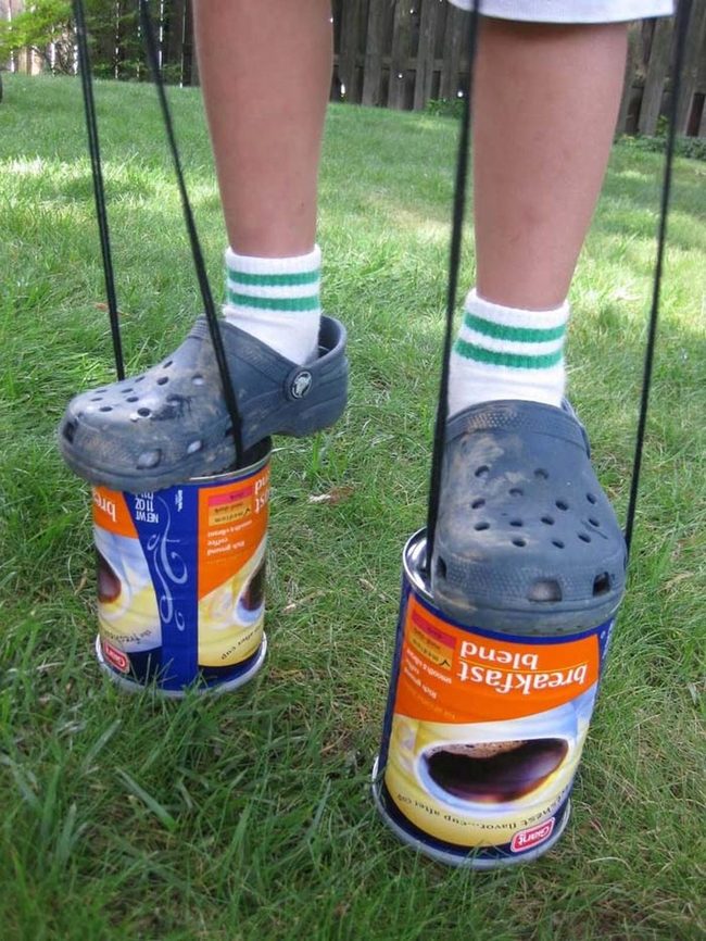 Coffee Can Wooden Stilts