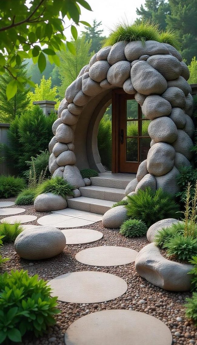 Succulent-Filled Stone Gardens