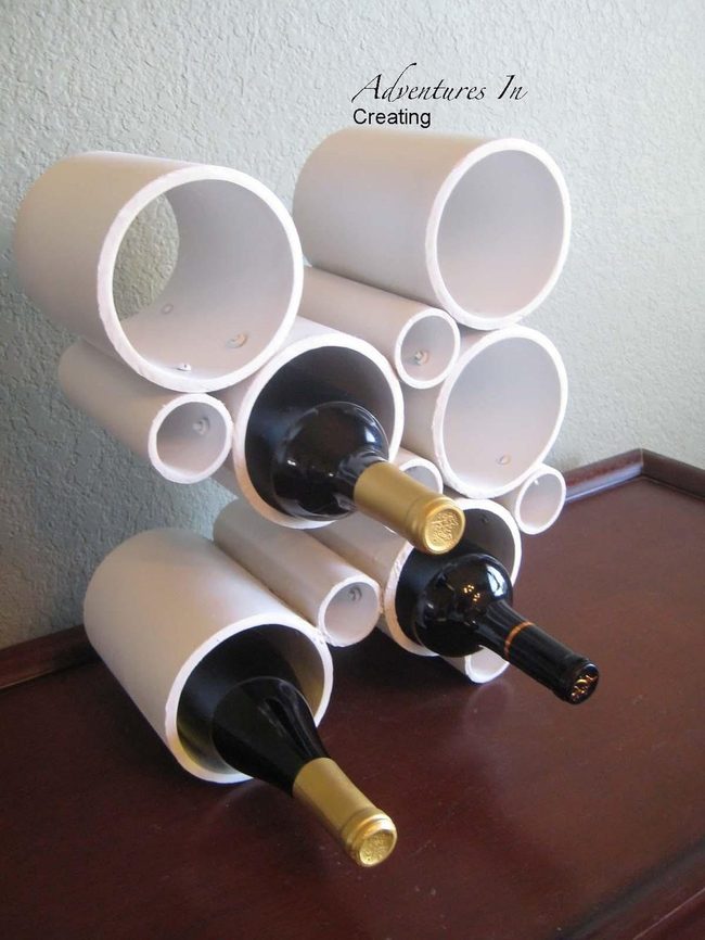 White Pvc Wine Display Stand