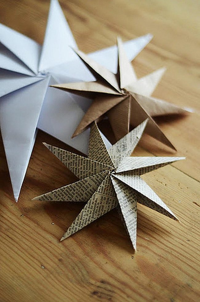 White Paper Stars Angular Light