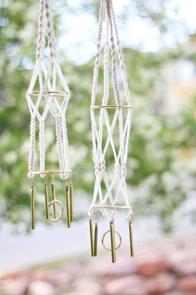 White Yarn Meets Golden Metal