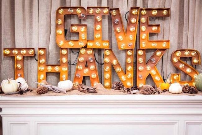 Bright Bulb Gratitude Display