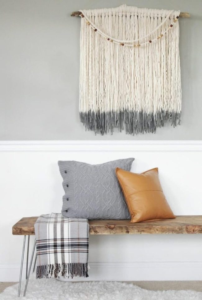 Metal Frame Wood Plank Bench