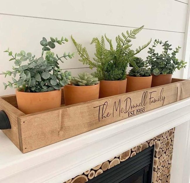 Personalized Wood Burnt Farmhouse Tray