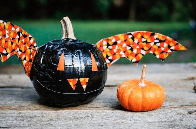 Black Pumpkins Orange Bat Wings