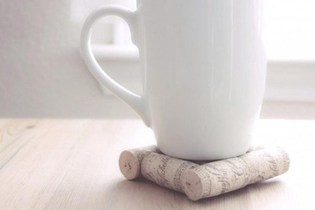 Cork Coasters From Found Objects