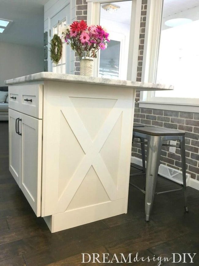 Barn Door Cabinet Trim Transformation