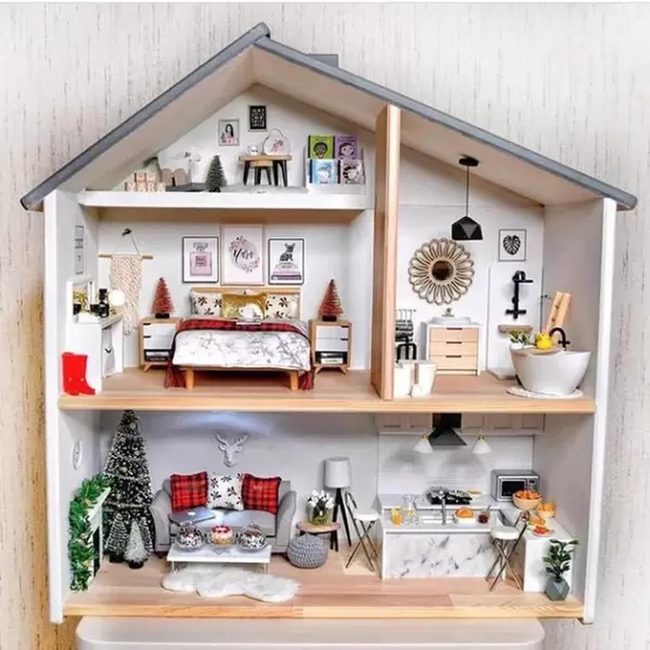 Christmas Marble Cookspace Dollhouse Interior