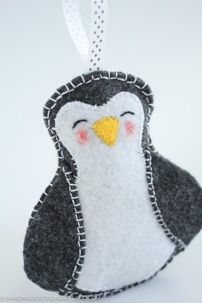 Felt Penguin With Pink Cheeks