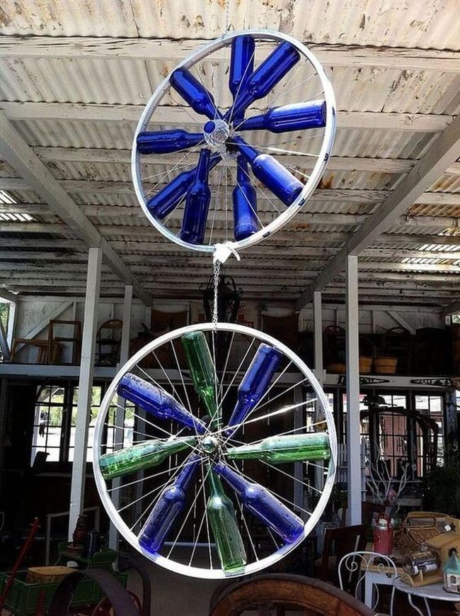 Recycled Wheels And Sparkling Bottles