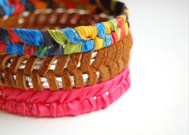 Multicolor Woven Bracelets Stacked Shimmer