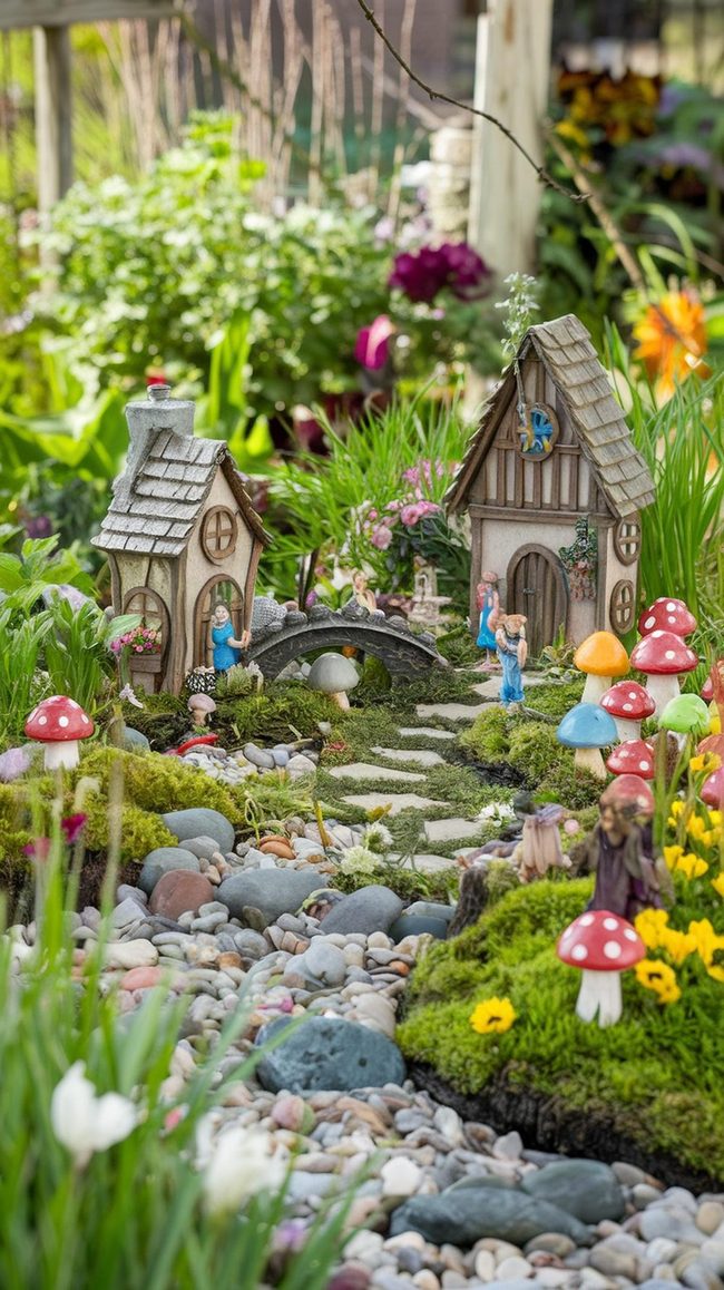 Miniature Spring Wonderland with Tiny Houses