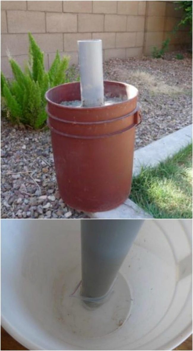 Cement-Weighted Umbrella Stand Diy