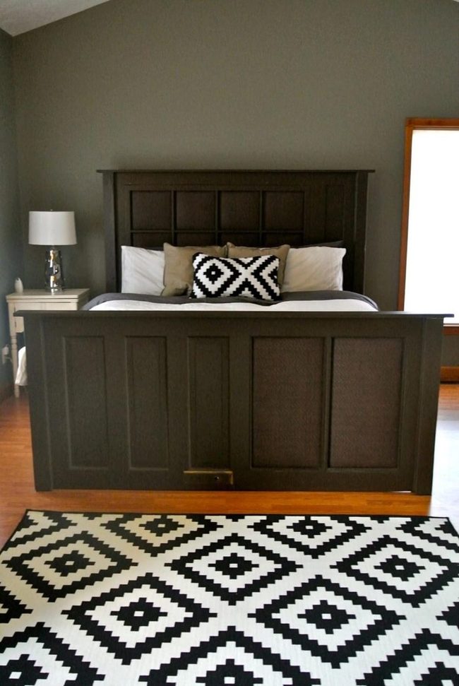 Weathered Wood Door Bed