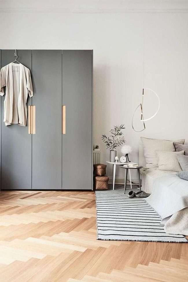 Light Wood Chevron Bedroom
