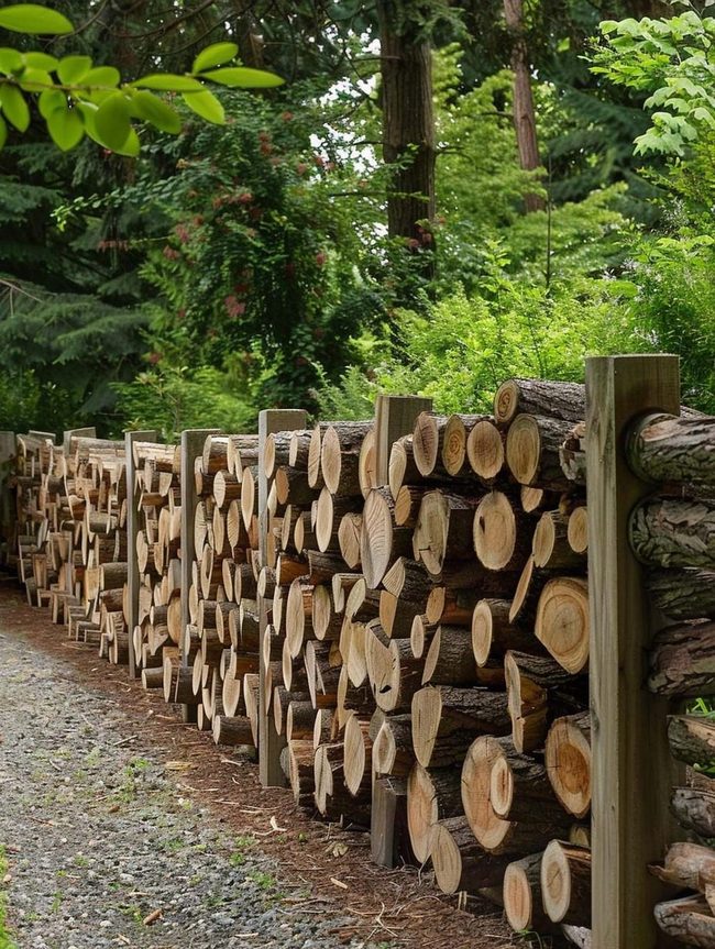 Stacked Logs Define Property