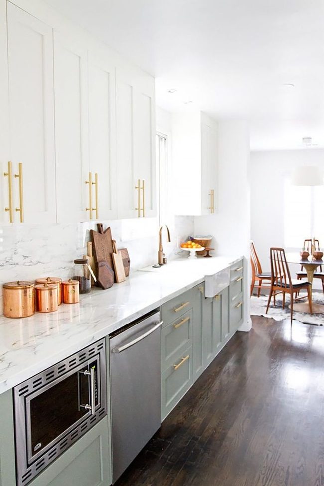 Leather Hardware Lifts Basic Kitchens