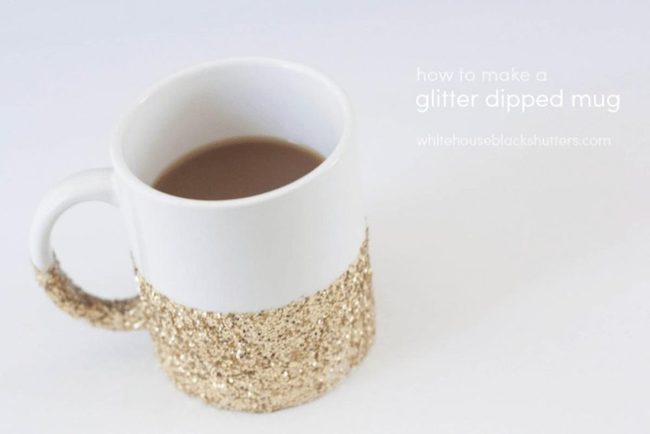 Gold Glitter Lower Half Mug