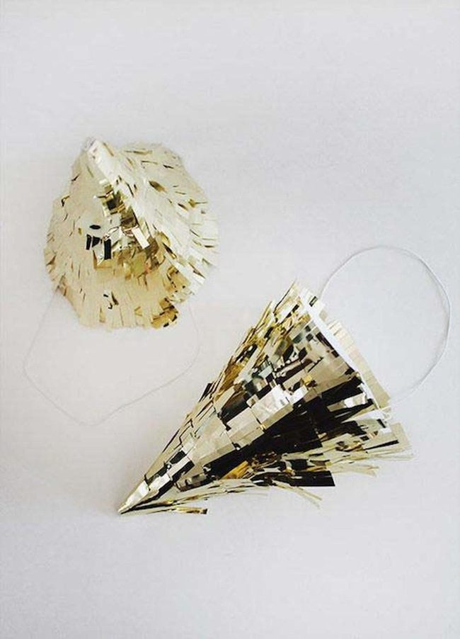 Metallic Cardstock Party Hats