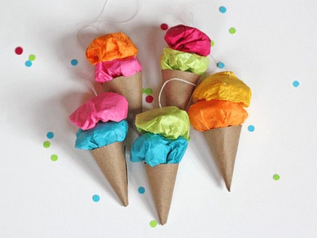 Crinkled Tissue Paper Ice Cream