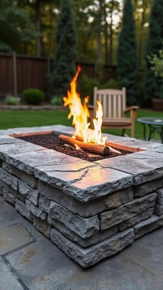 Stone Fire Pit Gathering Space