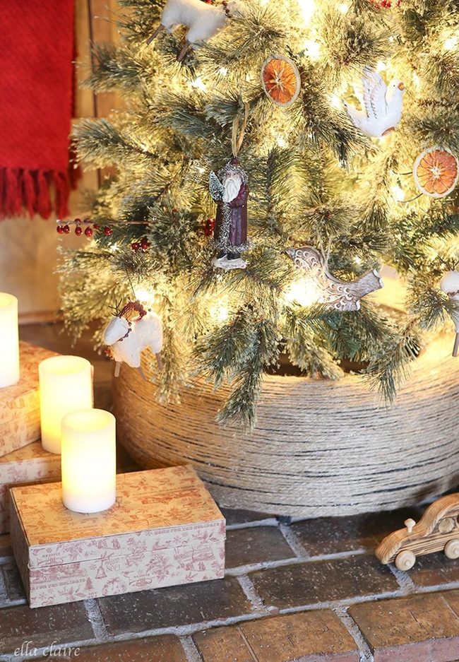 Twinkling Lights And Handmade Ornaments